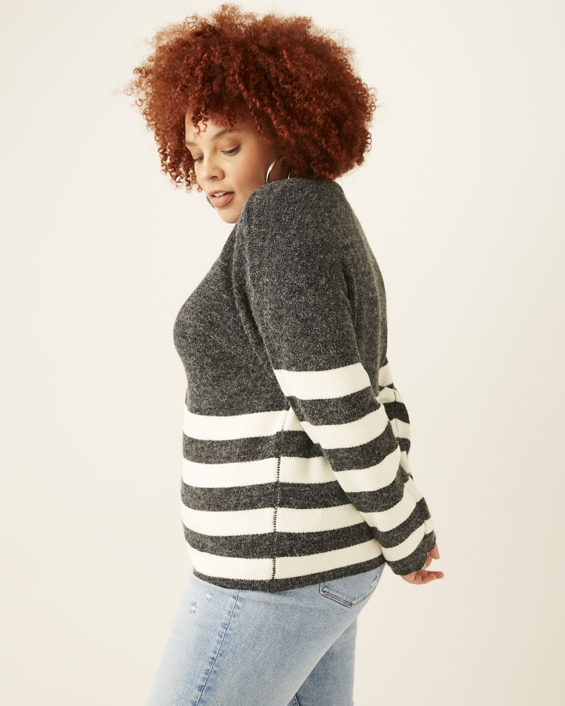 Side of plus size Elora Striped Sweater by Molly&Isadora | Dia&Co | dia_product_style_image_id:172407